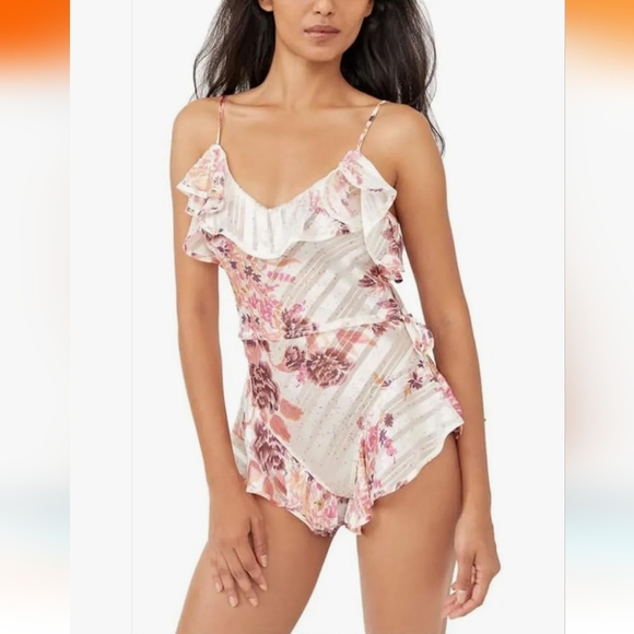 Free People Hold Me Closer Teddy in Ivory Combo Size Medium - Picture 16 of 16